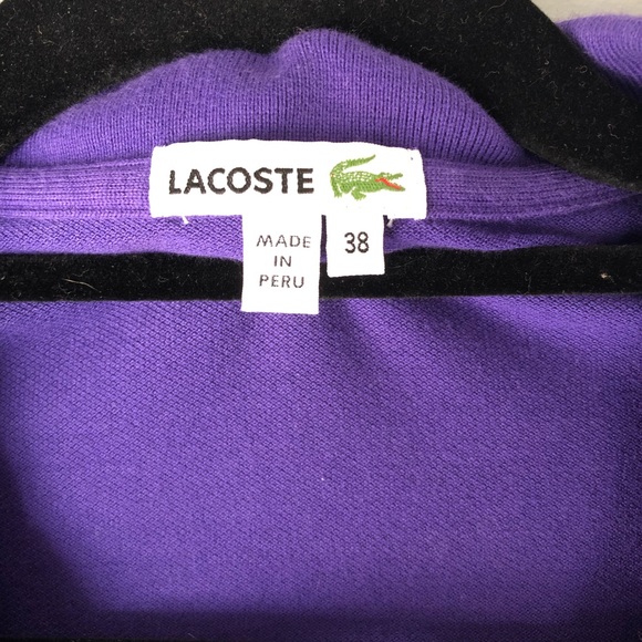 LACOSTE • Purple Women’s Polo Size 38/M - Picture 2 of 4